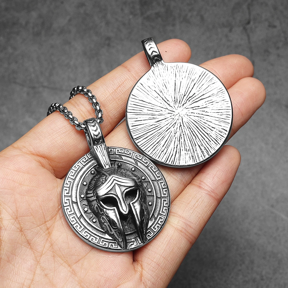 Roman Warriors Amulets Men Necklaces Stainless Steel Pendant Chain Women Punk Fashion Jewelry New In Accessories Gifts Wholesale view 2