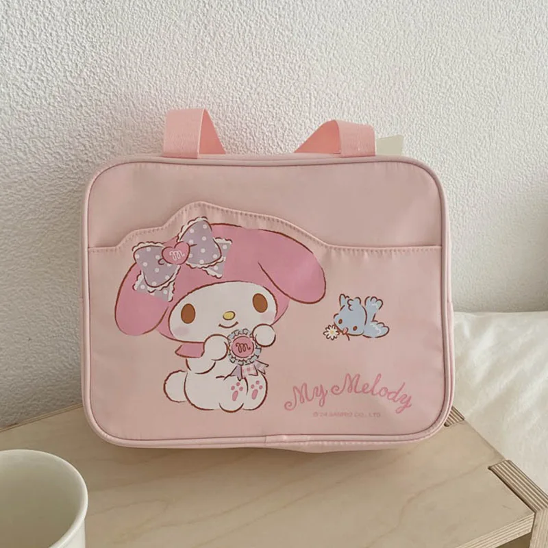 Sanrio tas Organizer kosmetik imut, tas dompet tangan portabel, tas Organizer kosmetik anti air, lapisan, kapasitas besar, Hello Kitty, lucu