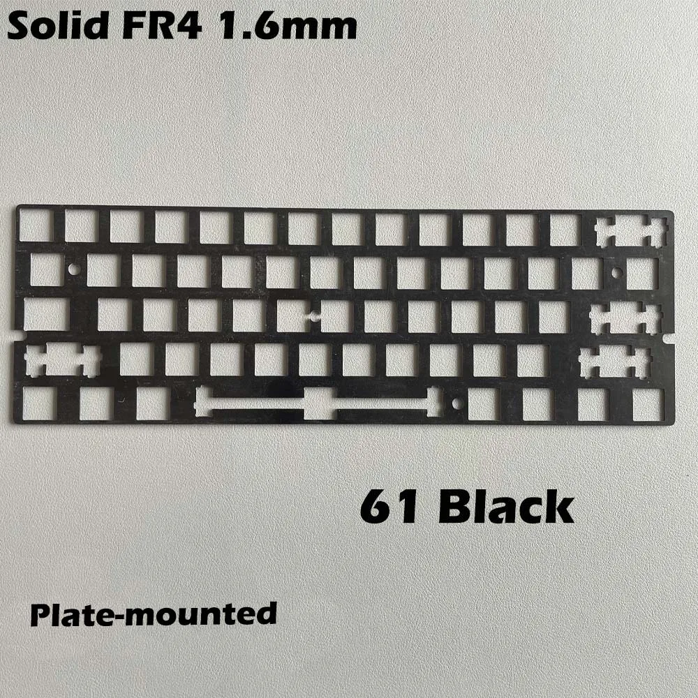 Customized Mechanical Keyboard GH60 61 64 Layout Solid White/Black FR4 Plate PCB-Mouted or Plate-mounted Plate