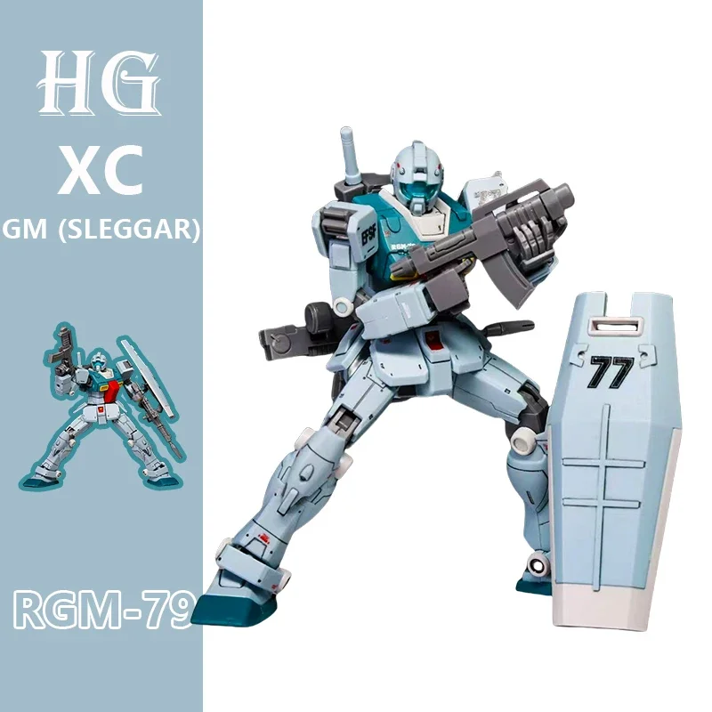 Assembled Model XC RGM-79 GM ISLEGGAR) HG 1/144 Jim Slag Machine Plastic Model Mecha Boy Toy Gift Collection Ornaments