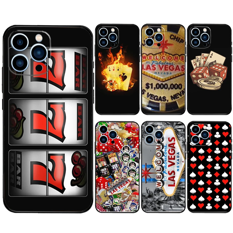 Las Vegas Casino Poker Phone Case For iPhone 13 14 12 11 16 15 Pro Max Plus XS Max X XR 7 8 Plus 13 12 Mini Cover