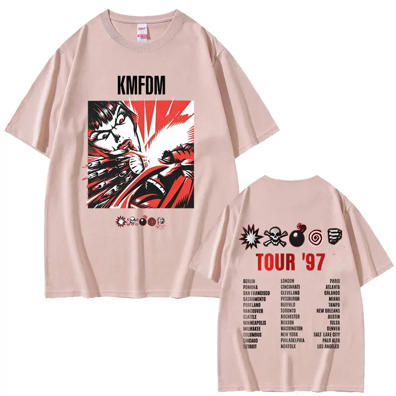 Rock Band Kmfdm Symbols Tour 97 Graphic Print T Shirt Men Women