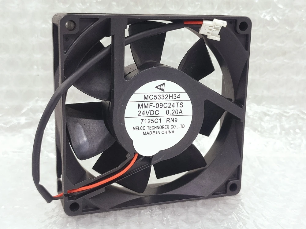 

MELCO MMF-09D24TS DC 24V 0.20A 90x90x25mm 2-Wire Server Cooling Fan