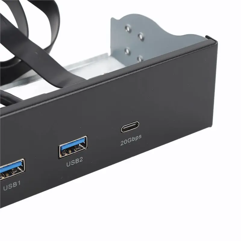 USB A TYPE-C 3 Port Front Panel Hub Gen2x2 5.25