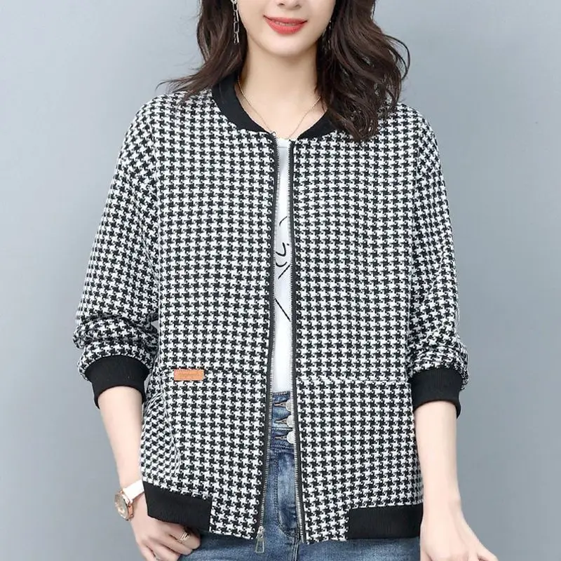 Plush and Thickened Mother\'s Clothing Spring Coat Stylish and High-end New Versatile for Middle-aged and Elderly Women Jackets