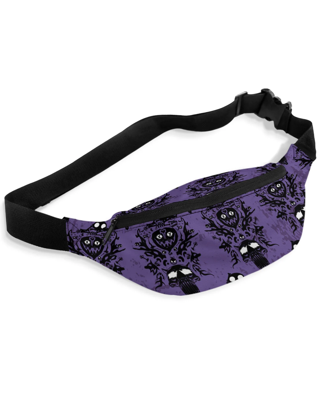 Halloween Haunted House Skull Bat Waist Packs Shoulder Bag Unisex Messenger Bag Casual Fashion Fanny Pack for Women