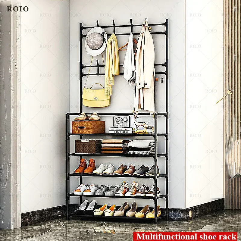 Multi-Layer Shoe Rack DIY With Hanger Storage For Home Dorm Furniture Shoe Organizer Shoe Rack Type