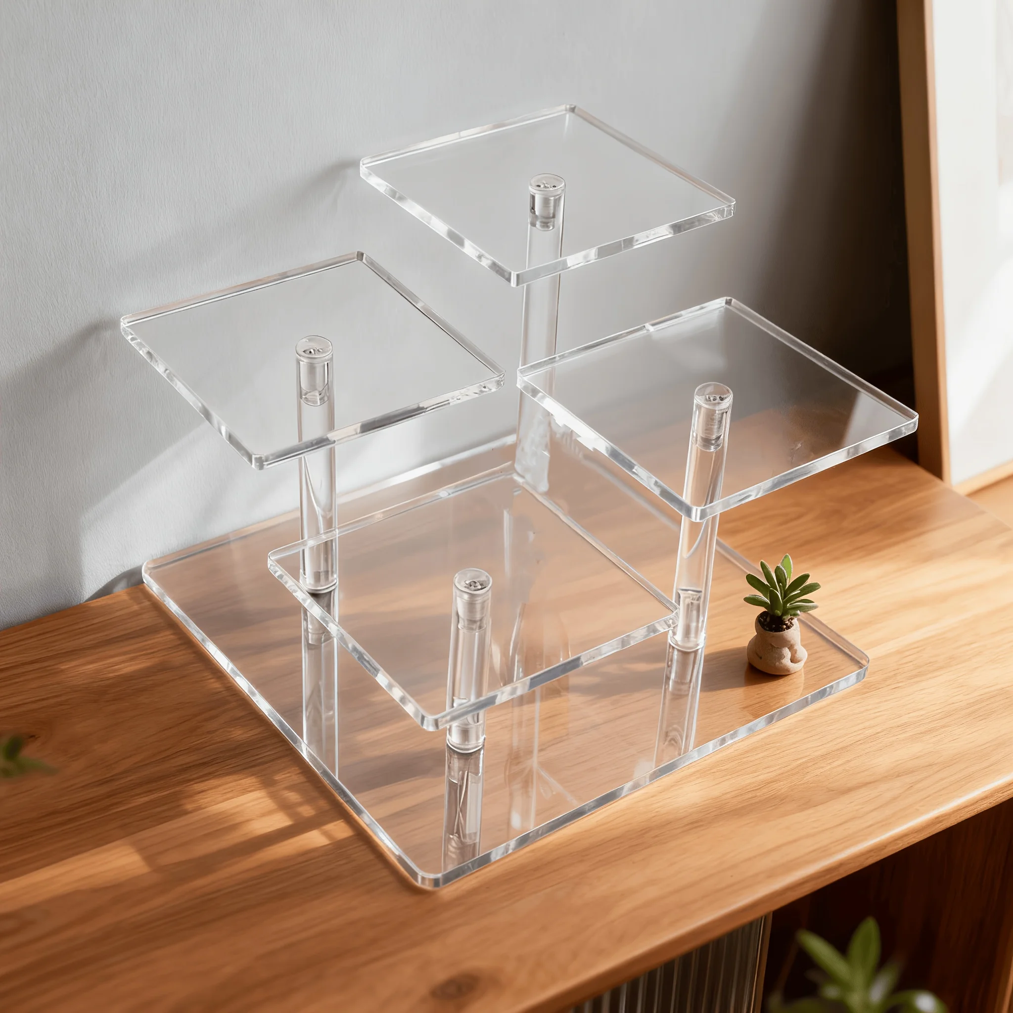 1 PC 2/4 Heads Acrylic Display Stand, Used For Placing Jewelry, Collectibles, Multifunctional Display Stand For Accessories