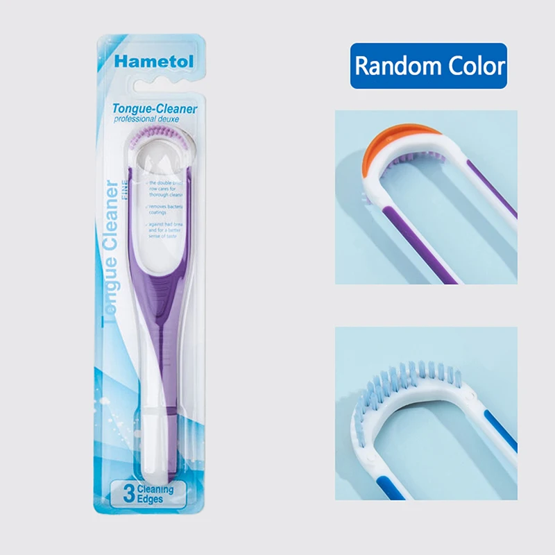 Double Sided O-shaped Tongue Scrapers Oral Care Hygiene Cleaner Brush Fresh Breath Mouth Cleaning Tool Tongue Brush