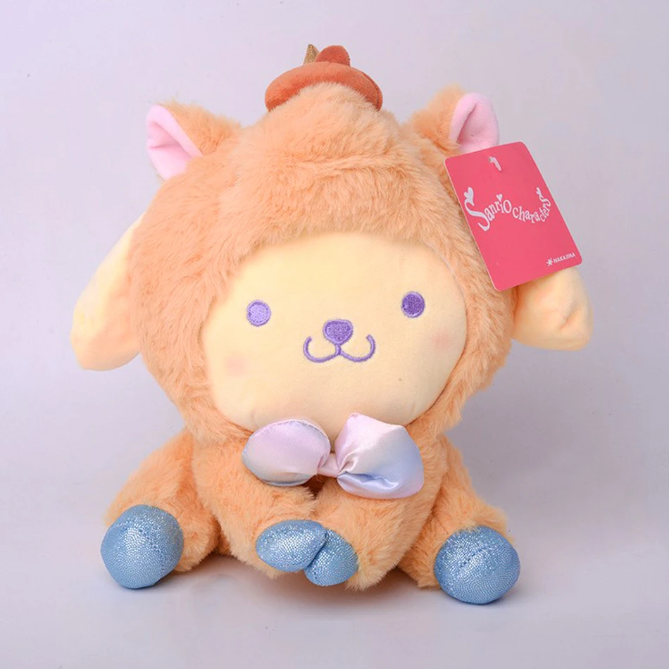 23CM Sanrio Kawali Tiger Kuromi Hello Kitty My Melody Cinnamoroll Pillow Plush Anime Kid toy Cartoon Collection for gift