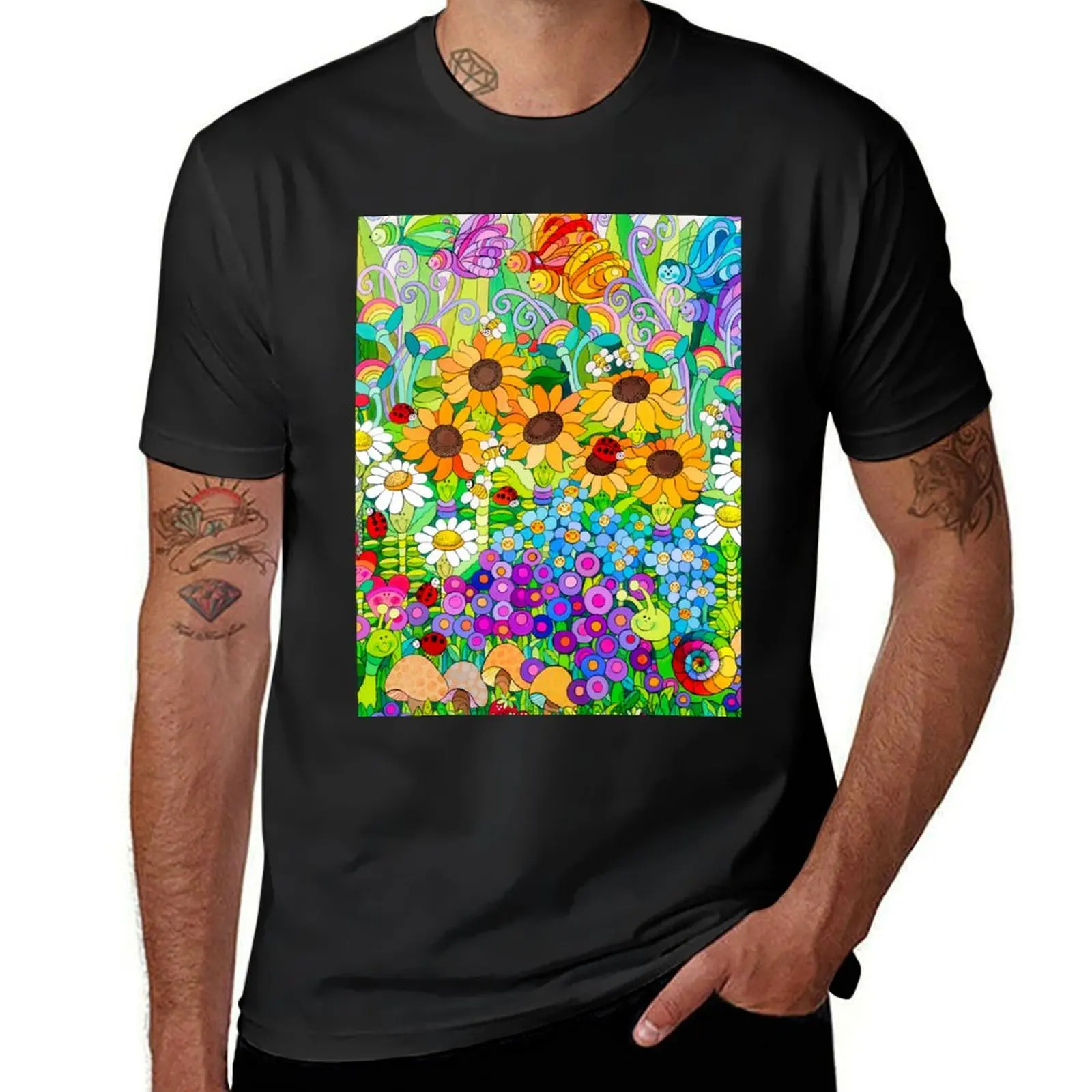 Ladybug Garden II T-Shirt customs design your own sweat sports fans men clothing