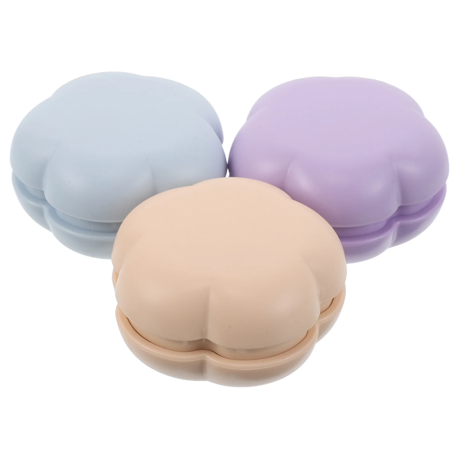 3 pçs pente de massagem com espelho redondo dobrável mini pente-escova de cabelo portátil em forma de flor para desembaraçar o couro cabeludo-viagem compacta