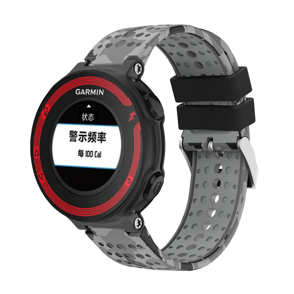 سوار ساعة من السيليكون الناعم لـ Garmin Forerunner ، حزام ساعة رياضية مموهة لـ 220 ، 230 ، 235 ، 630 ، 620 ، 735 ، 735XT ، موديل S20