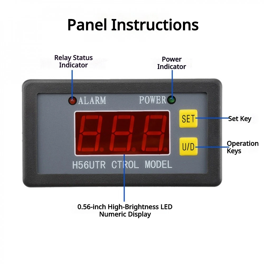 H56UTR Digital Time Delay Relay Module DC12V DC24V Cycle Timing Trigger Switch For Water Pump Motor Delay On Off Time Controller