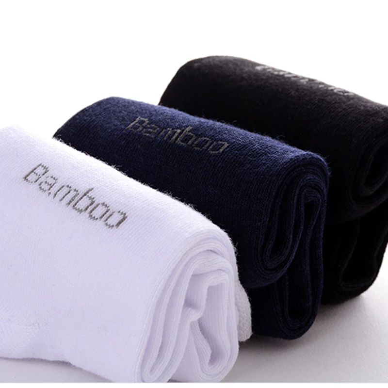 10Pairs/Lot Men Bamboo Socks Brand Comfortable Breathable Casual Business Men's Crew Socks High Quality Guarantee Sox Male Gift