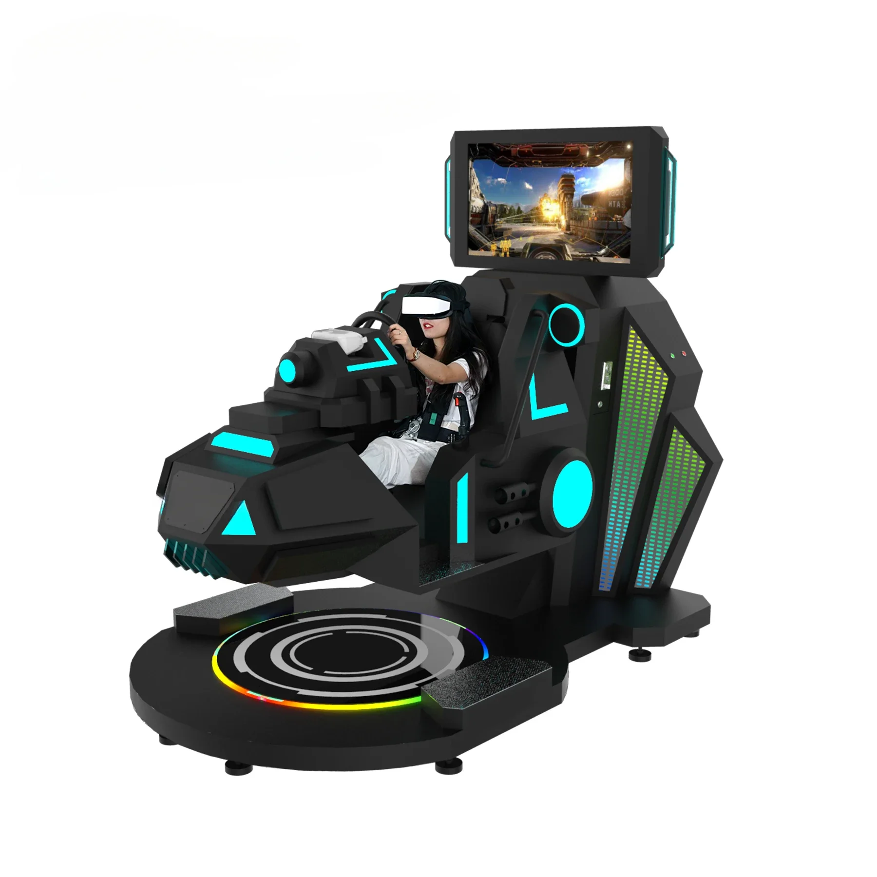 Amazing VR Racing Simulator Motion 360 720 Flight Simulator Driving Car VR Game Machine With VR Glasses