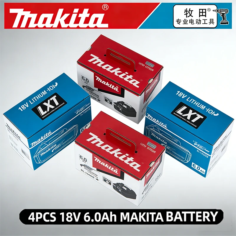 

Makita 18V 6.0Ah Battery Original Lithium ion Rechargeable Battery 18V 6000mAh Replacement Battery BL1860 BL1850 BL1860B