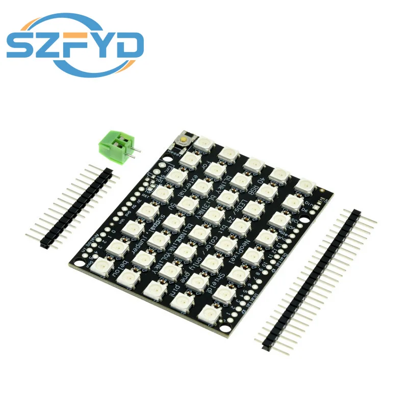 WS2812 5050 RGB LED Lampada ad anello Luce WS2812B Modulo Striscia 40 Bit 5*8 Bit con Driver integrati RGB 40 Per Arduino Luci LED