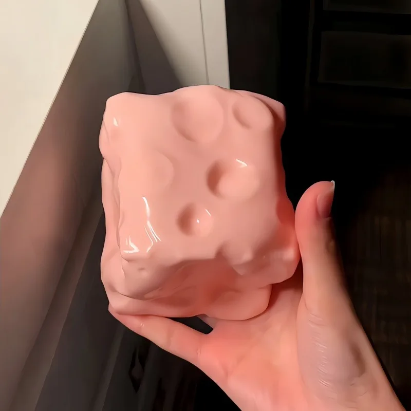 Moldable Slow Rising Square Cheese Squishy Ball Handmade Stress Relief Squeeze Fidget Toy