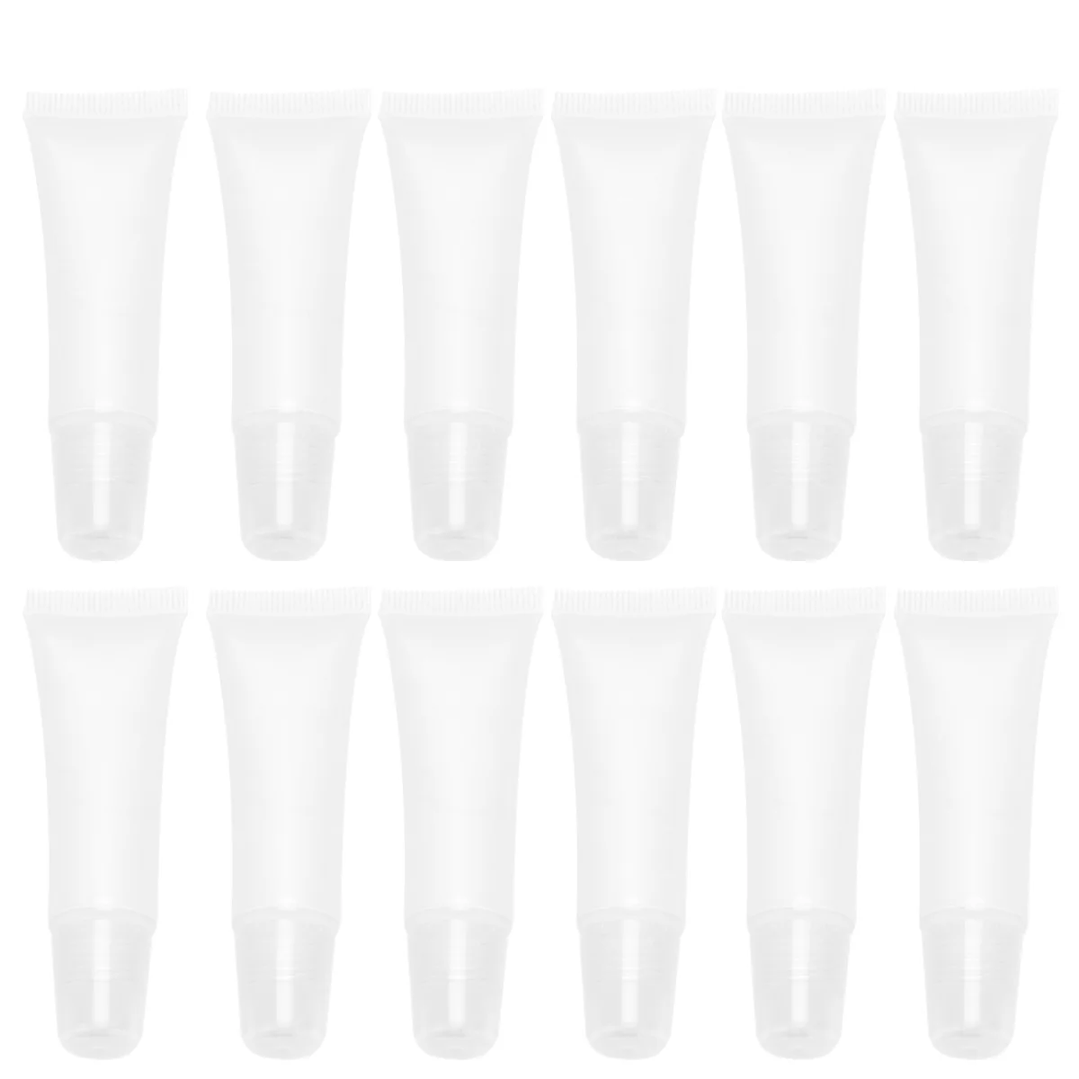 

50pcs Empty Lipstick Tube 10ml Refillable Travel Size Containers for Lip Balm Gloss Lotion Portable Reusable Plastic Squeezable