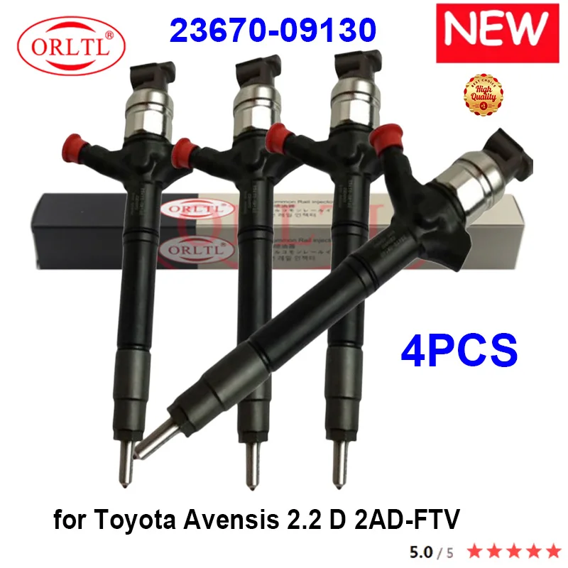 

4PCS ORLTL Common Rail Diesel Injector 2367009130 23670-09130 23670 09130 FOR Toyota Avensis 2.2 D 2AD-FTV