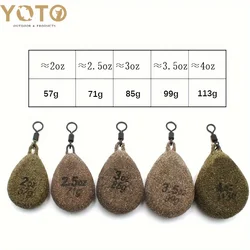 YOTO Carp Fishing Lead Sinkers - Inline Weight Set for Angling & Hunting