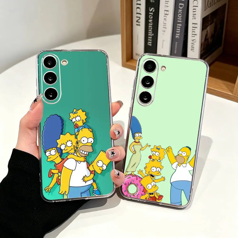 amusing The Simpsons Phone Case For Samsung Galaxy A71,A70,A52,A51,A40,A30 Transparent Cover