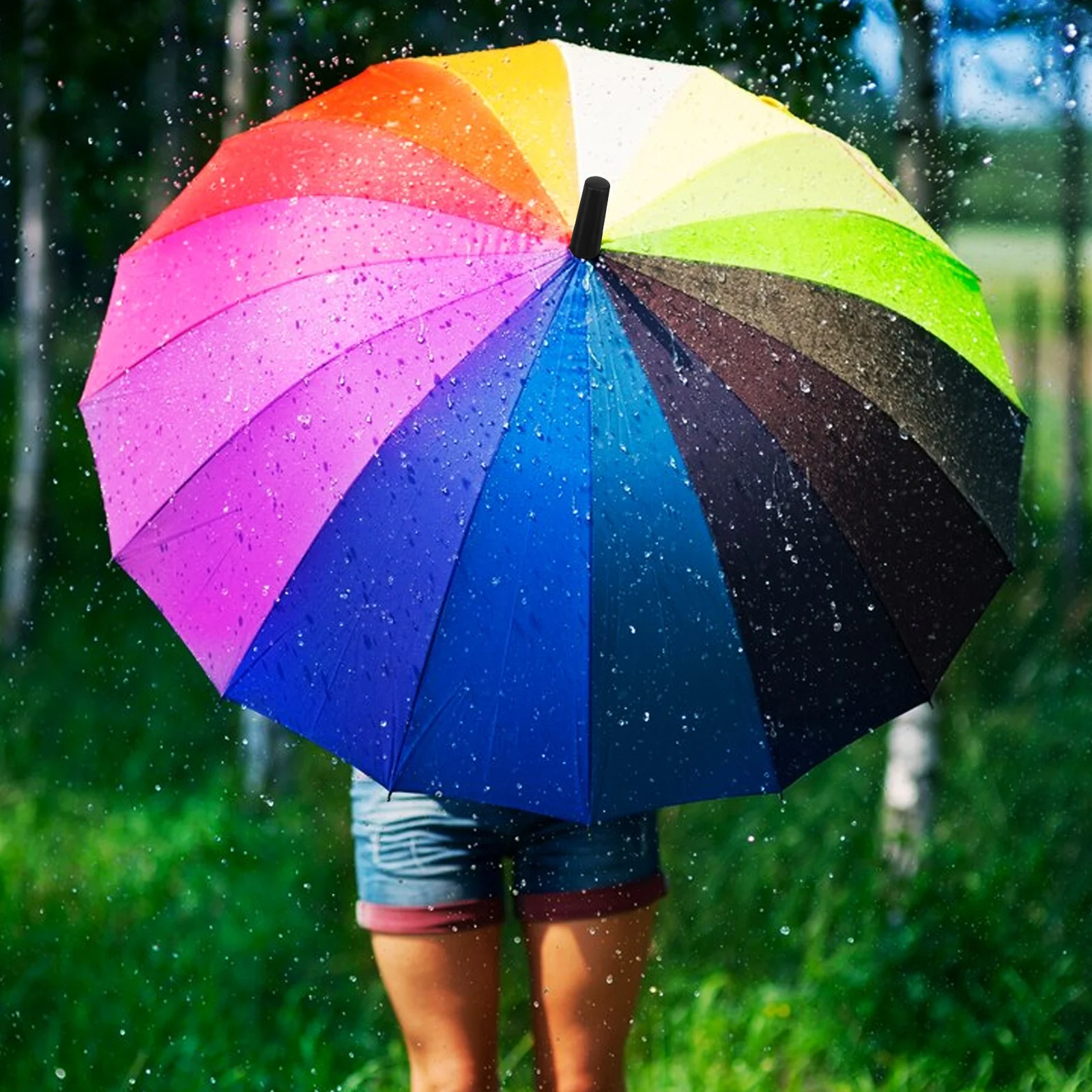 

2pcs Umbrella Tip Cover Plastic Replacement Tops Cap For Pole Handle Sun Umbrella Repair Parts Protector Accessories