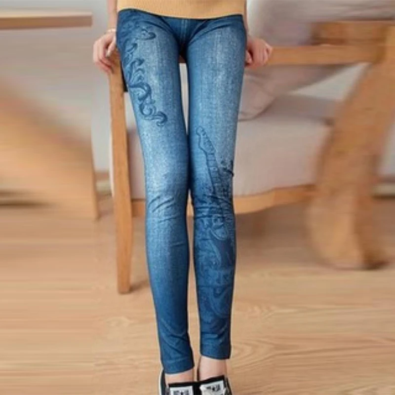 Korean Style Fashion High Waist Casual Solid Color Slim Jeans