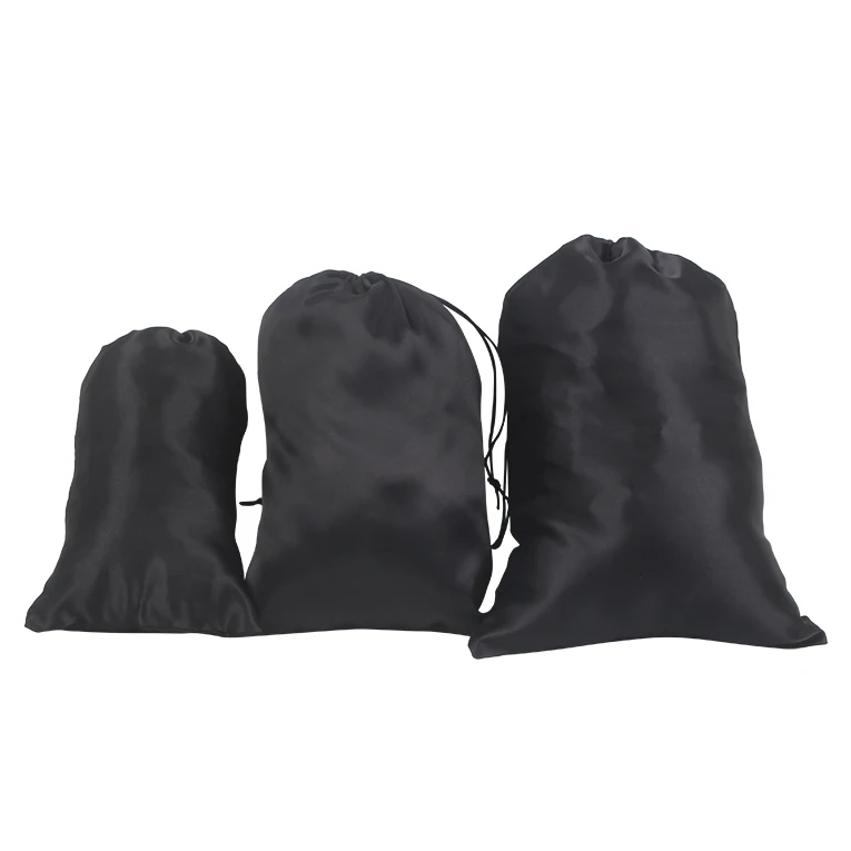 3pcs Wig hair packaging bags small medium large size soft satin bags to hold wig or bundles