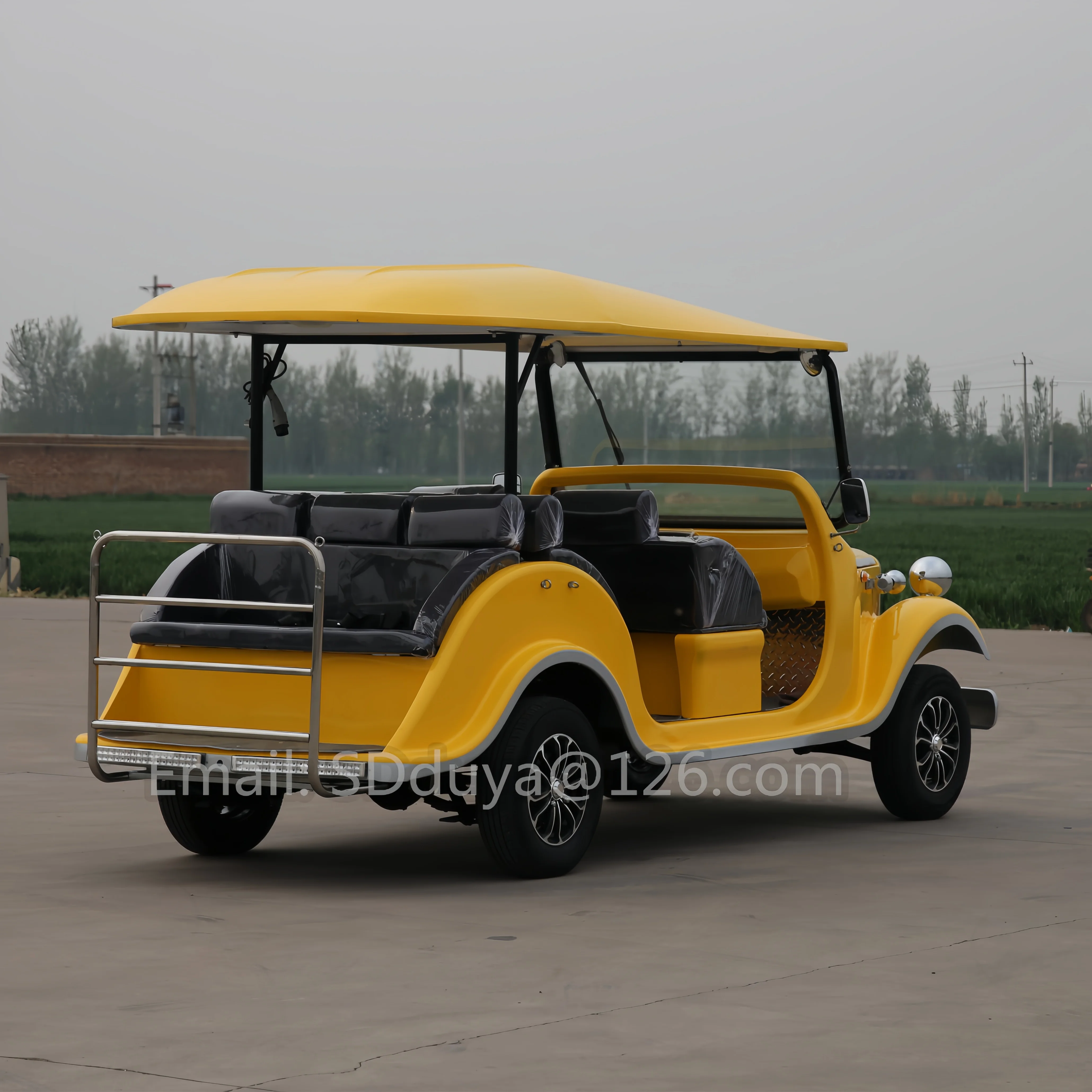 Lead-Acid Battery 14-Seater Electric Classic Car With Super Long Endurance and Full Power Smart On-Board Charging