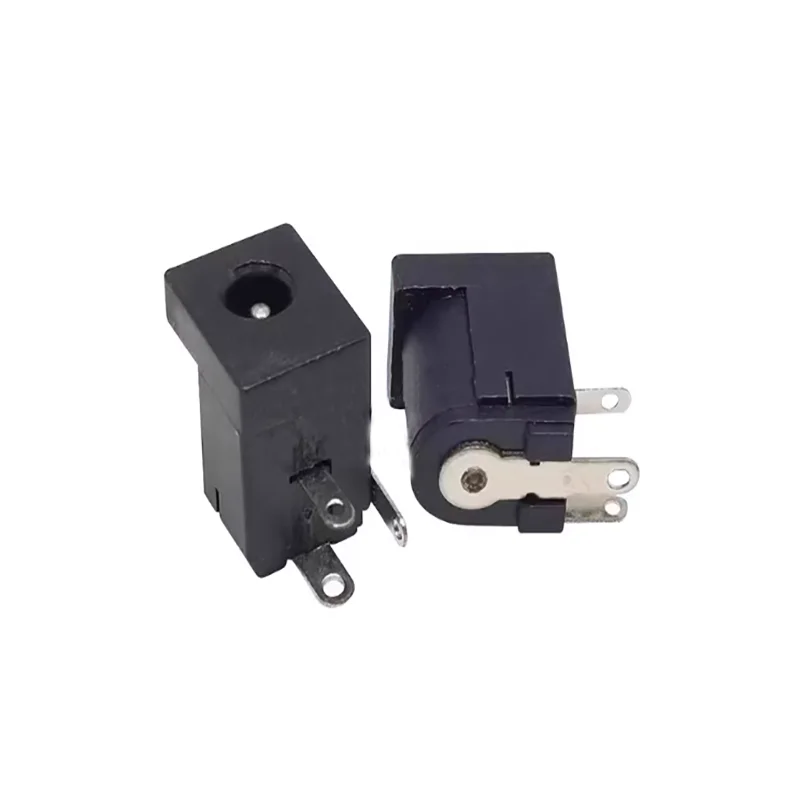 10pcs DC005 Female Socket 5.5*2.1/2.5 Pin Power Charging Interface Socket DC2.0 Round Pin 3-Pin High-Temperature Resistant