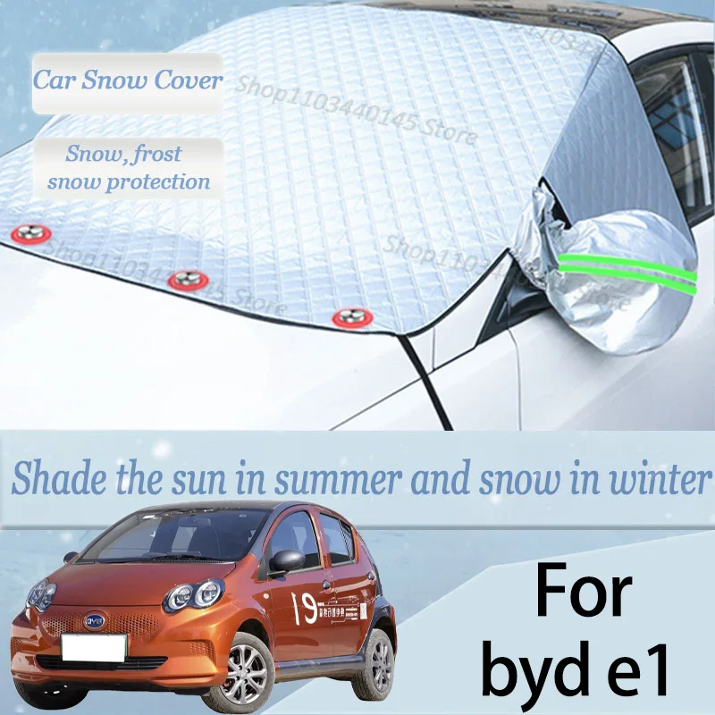 

For byd e1 car Snow Windscreen, Snow, Frost, Dust and UV Visor, Winter car clothing, thick magnetic