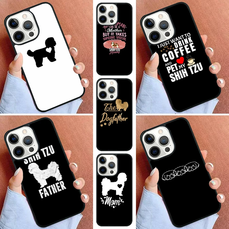 Funda de teléfono i love Shih Tzu dog puppy para iPhone 11, 12, 13, 14, 15, 16 Pro Max Mini, 5, 6, 7, 8 Plus