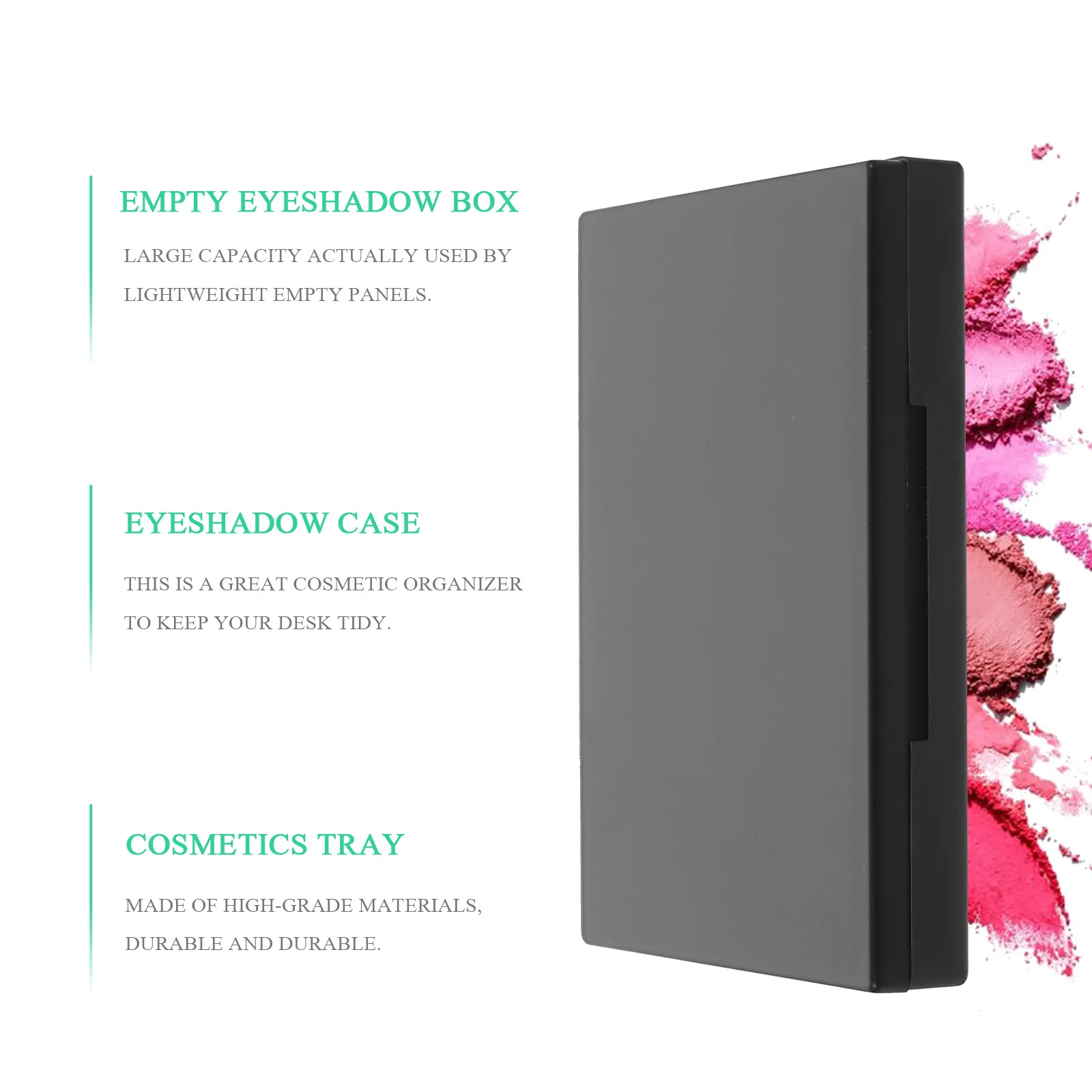 1 مجموعة علبة ظلال العيون الفارغة مع مرآة إعادة الملء أحمر الخدود المخفي تخزين لتقوم بها بنفسك طقم مكياج حاوية السفر النساء