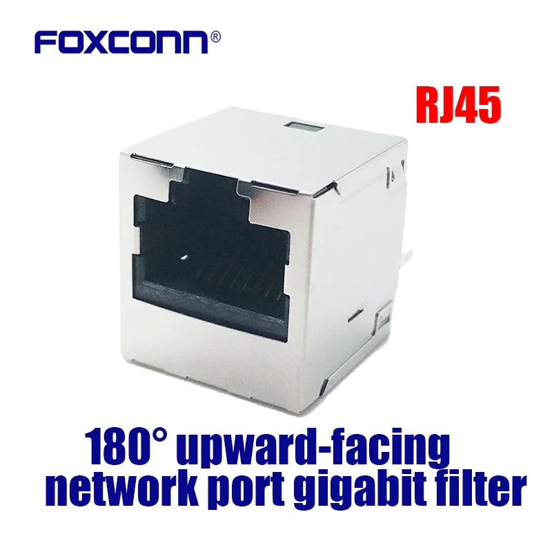 

RJ45 Foxconn JFM38V10-170M-4F Vertical RJ45 Interface 180° Skynet port gigabit filter
