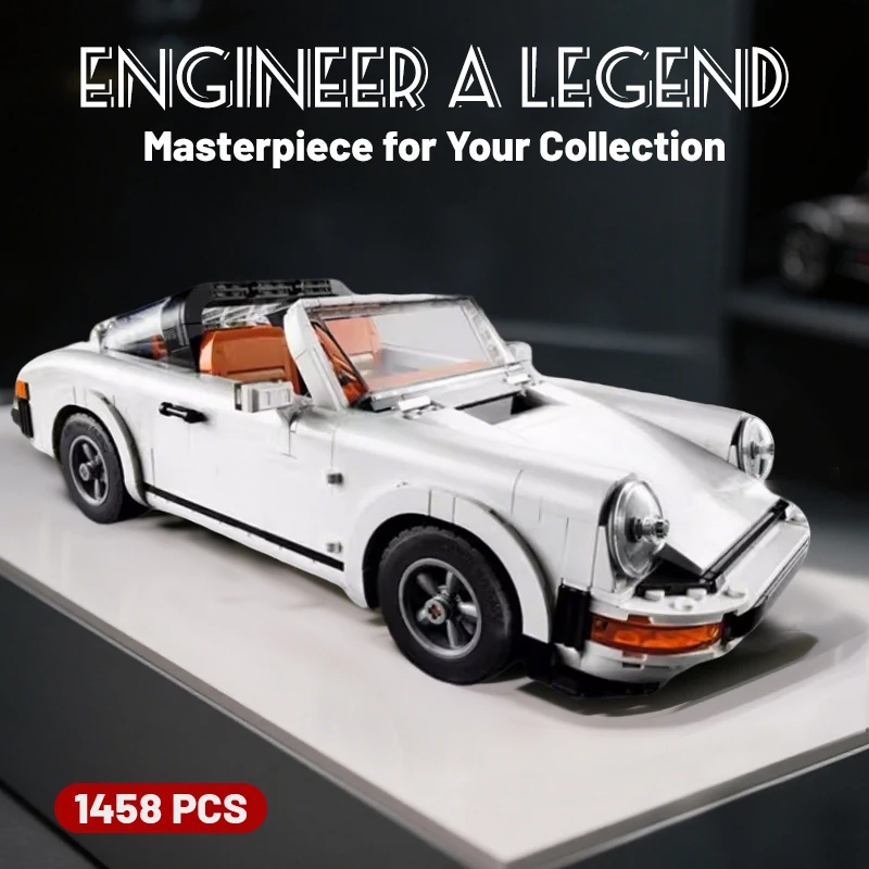 

1458PCS Technical Retro Car Model Building Blocks Set 2in1 Race Classic Model Kit for Adults and Teens DIY Toys Christmas Gifts