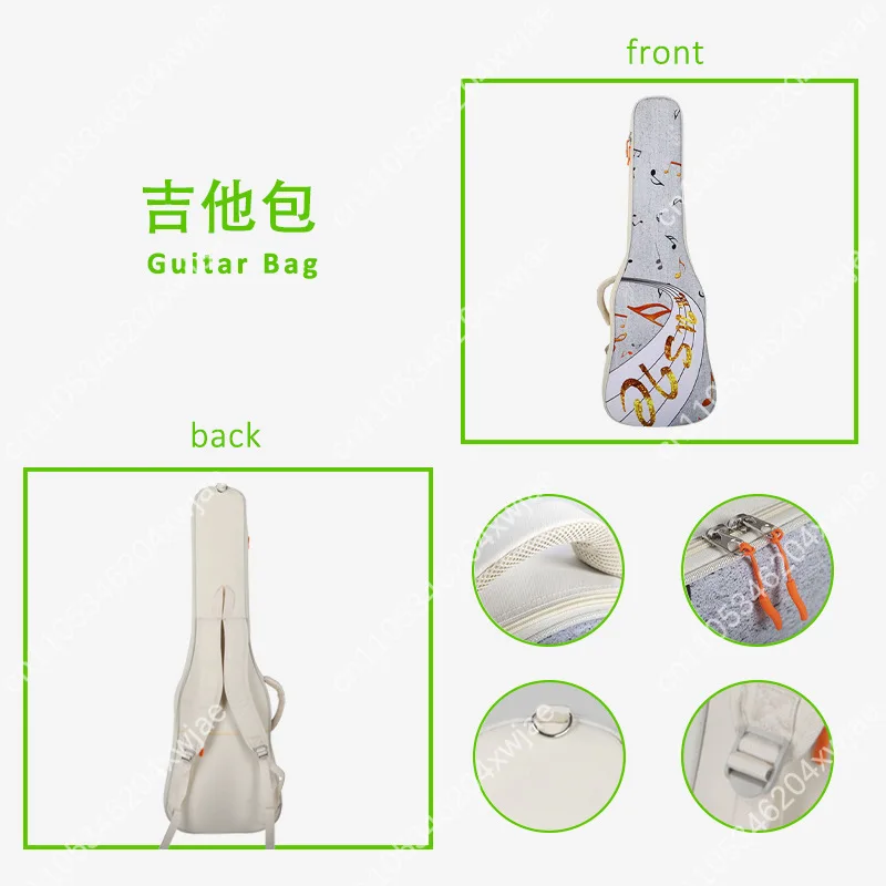 Stylish Electric Guitar Bass Backpack Shock Absorbing Lightweight Protective Bag For Musical Instrument Daily Storage