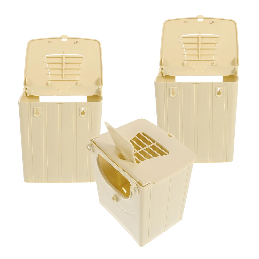 

3 Pcs Bird Breeding Box Nests Plastic Hut Parakeet Cage Hanging Outdoor Pet Supplies Small Parrots Nesting Incubation Garden