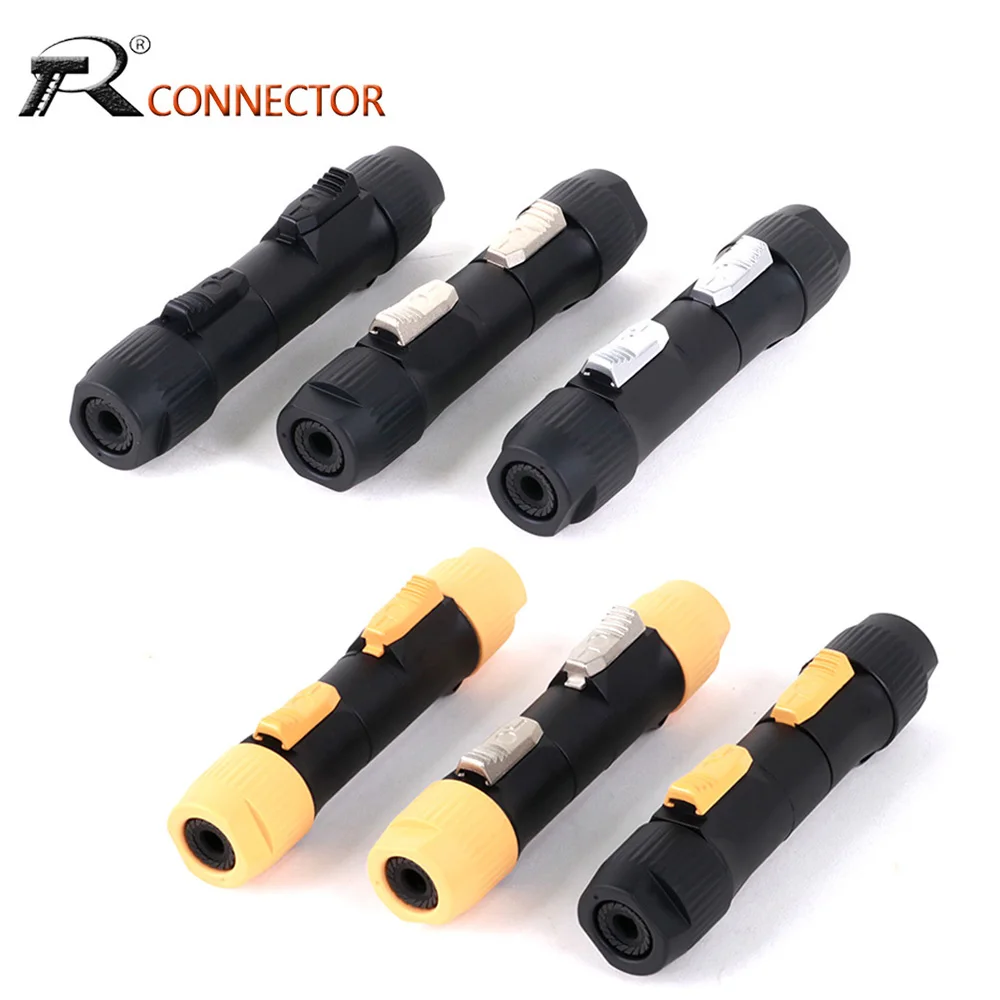 10pcs/lot Waterproof 3PIN Powercon Male/Female Plug Connector Put OUT/IN 20A/250V Power Connector for LED Large Screen Wholesale