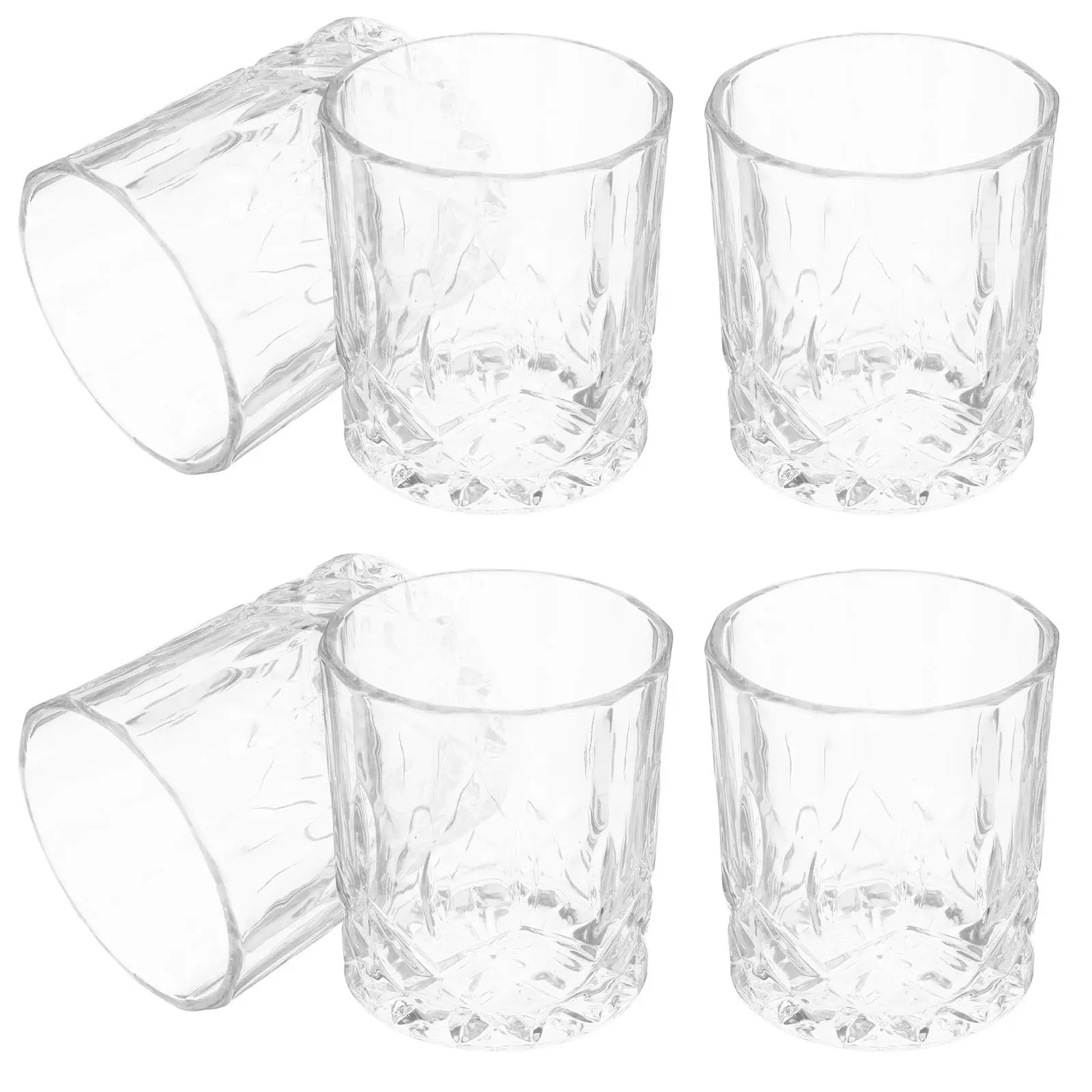 

6Pcs Whiskey Glasses Set Premium Crystal Glassware for Whiskey Tasting Bourbon Drinking 230Ml Bar Home Party Gift