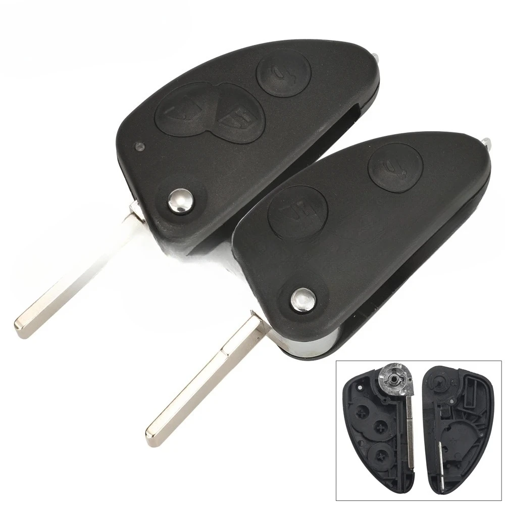 

2/3 Buttons Flip Folding Car Key Shell Cover For Alfa Romeo 147 156 166 22 Uncut Blade Key Fob Housing Case