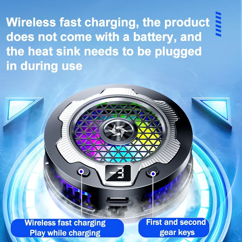 NEW SL15 Mobile Phone Magnetic/Back Clip 2 IN 1 Semiconductor Cooling Fan Radiator for IOS Android PUBG Wireless Charging Cooler