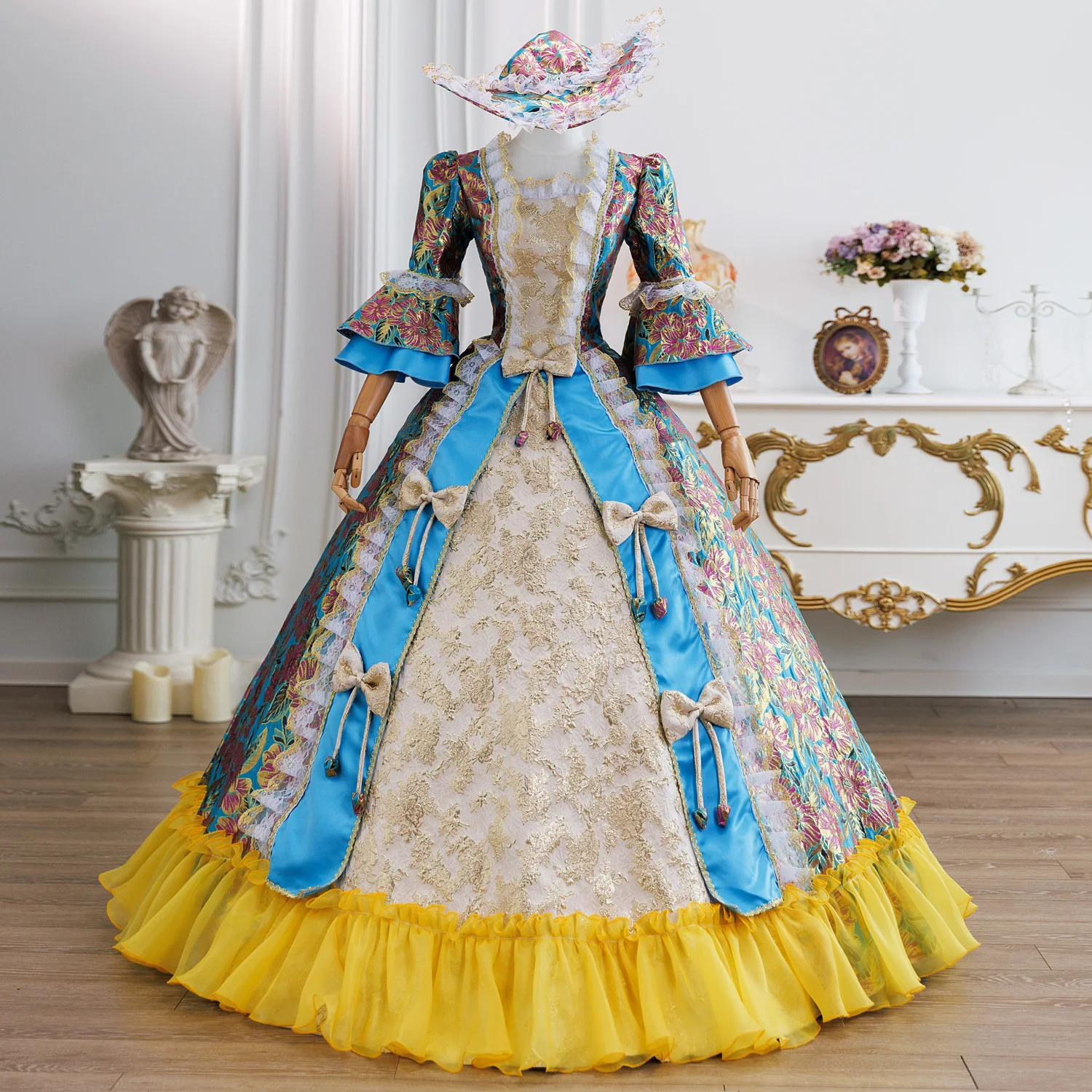 Robe de mariée géorgienne à lacets, robe de bal Marie Antoinette, robe de soirée victorienne pour adultes pour femmes