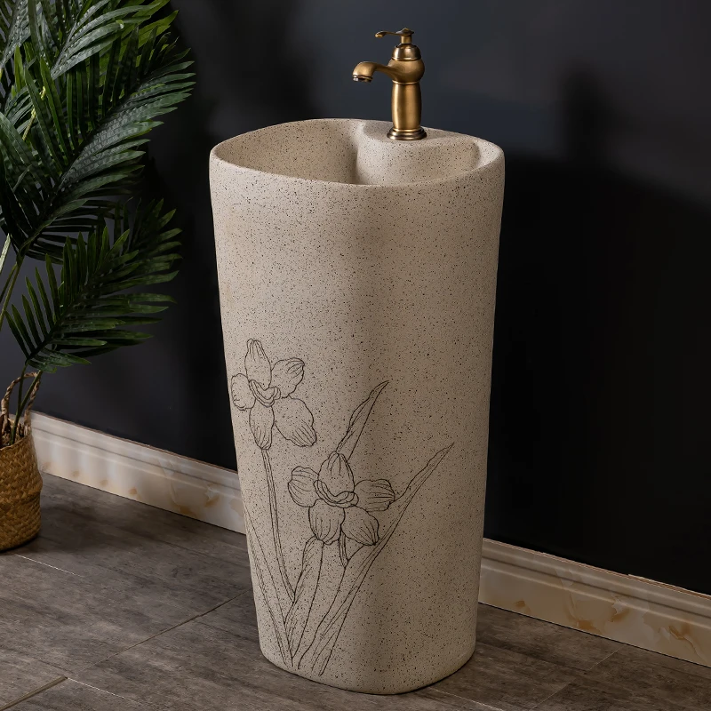 Household pillar washbasin ceramic