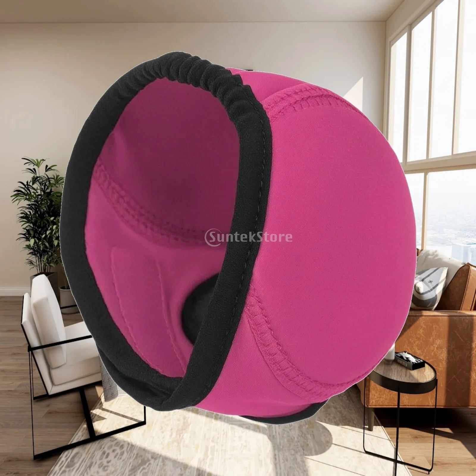 Noise-Reducing Dog Auditory Muffs | Snug Close-Fitting Profile, Dog Head Wrap with Chin Strap, for Grooming