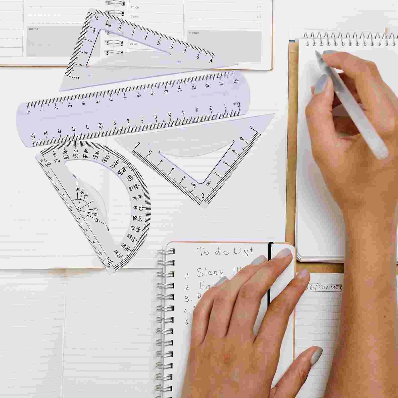 Angle Ruler Soft Triangle Students Drawing Tool Multifunction Geometry Protractor