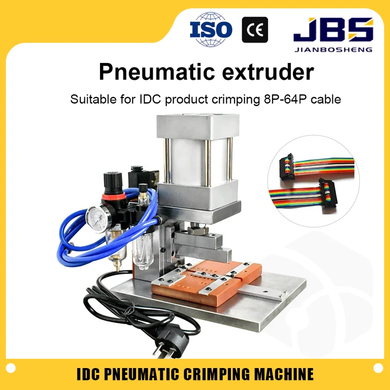 JBS IDC Computer Wire Crimping Machine: 8P-64P Pneumatic Cable Press for Small Terminal Connectors