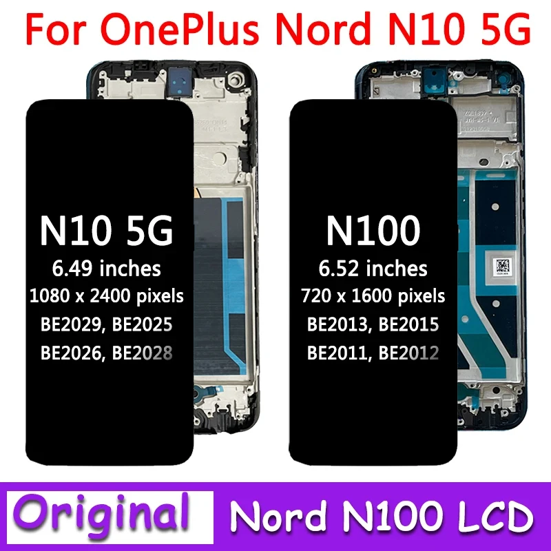 

Original For OnePlus Nord N10 5G BE2029 LCD Display Screen Touch Panel Digitizer Replacement For Oneplus Nord N100 BE2013 LCD