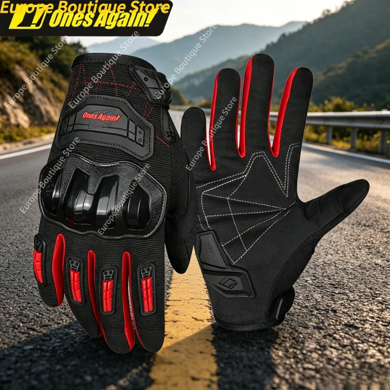 

2026 NEW OnesAgain Women Men Summer Motorcycle Gloves Anti Fall Electric Bike Protective Gear Breathable Touch Screen Riding